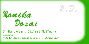 monika dosai business card